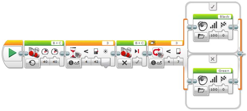 lego midstorm color sensor coding ev3